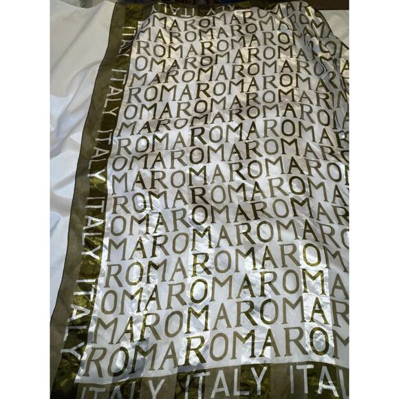 Italian Scarf - Roma Italy - 38" Square - Silky - Picture 5 of 5
